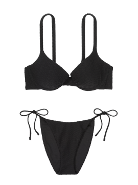 Купальник Mix & Match Icon Push-Up Bikini Top & Side-Tie Cheeky Bikini Bottom Black