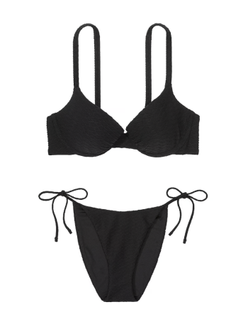 Купальник Mix & Match Icon Push-Up Bikini Top & Side-Tie Cheeky Bikini Bottom Black