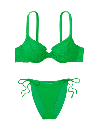 Купальник Mix & Match Icon Push-Up Bikini Top & Side-Tie Cheeky Bikini Bottom Jade Green