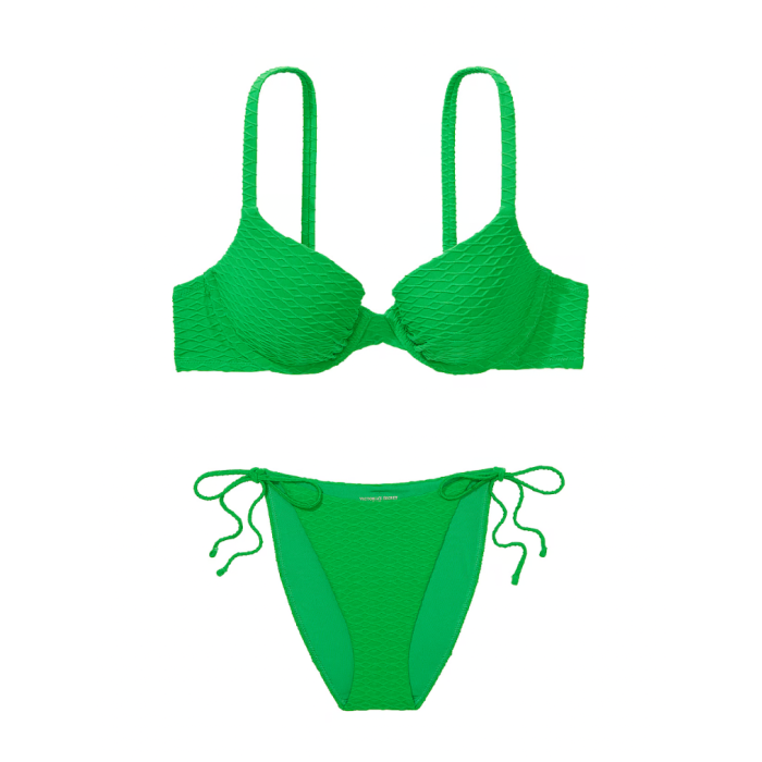Купальник Mix & Match Icon Push-Up Bikini Top & Side-Tie Cheeky Bikini Bottom Jade Green