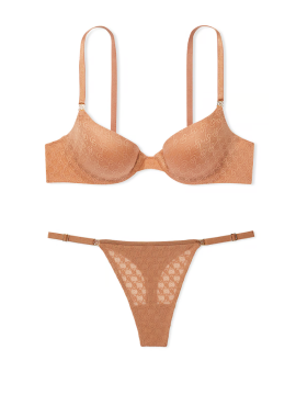 Комплект білизни Icon by Victoria Secret Push-Up Demi Bra Set Toffee