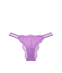 Трусики Double Shine Strap Lace Brazilian Panty Purple Paradise