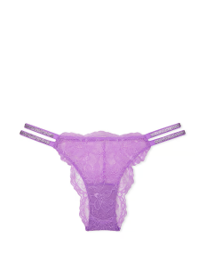 Трусики Double Shine Strap Lace Brazilian Panty Purple Paradise