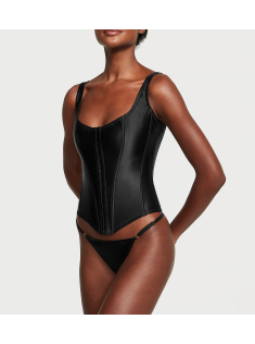 Комплект The Classic Silk Corset Set Black