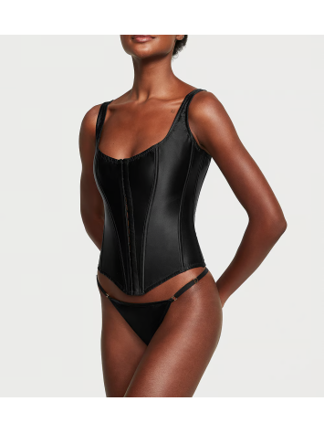 Комплект The Classic Silk Corset Set Black