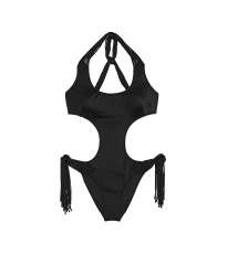 Купальник VS Archives Swim Macrame Fringe Monokini One-Piece Swimsuit
