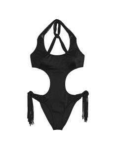 Купальник VS Archives Swim Macrame Fringe Monokini One-Piece Swimsuit