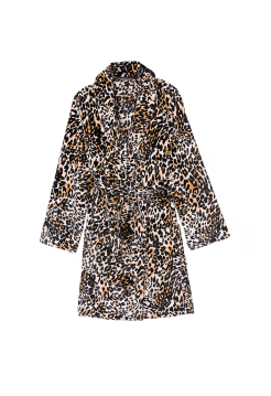 Халат Victoria's Secret Short Cozy Robe Leopard