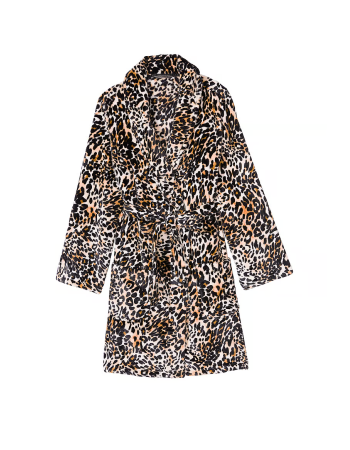 Халат Victoria's Secret Short Cozy Robe Leopard