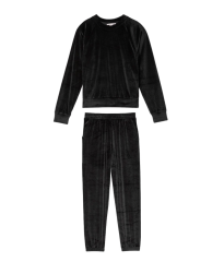 Спортивный костюм Velour Ribbed Crewneck Set Deep Black