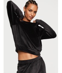 Спортивный костюм Velour Ribbed Crewneck Set Deep Black
