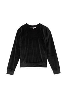 Спортивний костюм Velour Ribbed Crewneck Set Deep Black