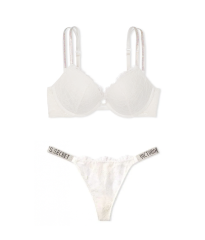 Комплект білизни Double Shine Strap Lace Push-Up Bra Coconut White