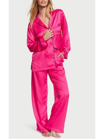 Піжама Satin Long Pajama Set Forever Pink