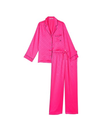 Піжама Satin Long Pajama Set Forever Pink