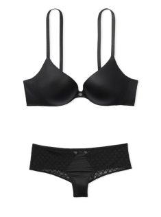 Комплект білизни So Obsessed by VS Push-up Black Bra Cheeky Set