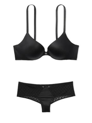 Комплект білизни So Obsessed by VS Push-up Black Bra Cheeky Set