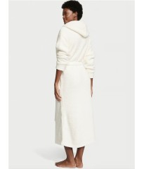 Халат Chenille Hooded Long Robe White Coral