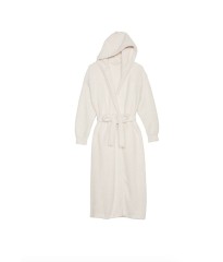 Халат Chenille Hooded Long Robe White Coral