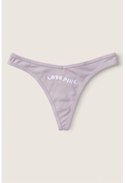 Трусики PINK Cotton Thong Panty Purple