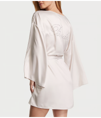 Сатиновий халат Bride Embellished Satin Short Robe