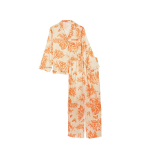 Пижама Satin Long Pajama Set Floral Print