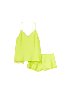 Пижама Satin Lace-Trim Cami Shorts Set 