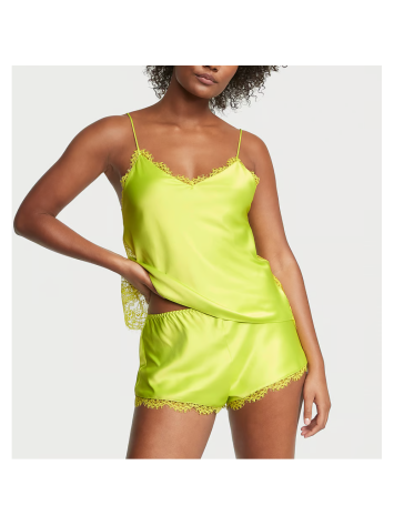 Піжама Satin Lace-Trim Cami Shorts Set