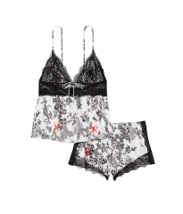 Пижама Stretch Lace & Satin Cami Set Porcelain Toile