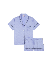 Піжама Satin Short Pajama Set Blue Crescent