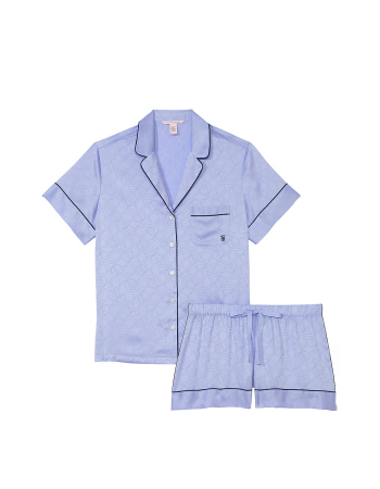 Піжама Satin Short Pajama Set Blue Crescent