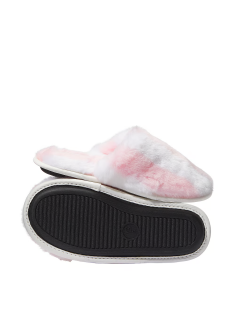 Домашні капці Closed-Toe Faux Fur Slippers Stripe