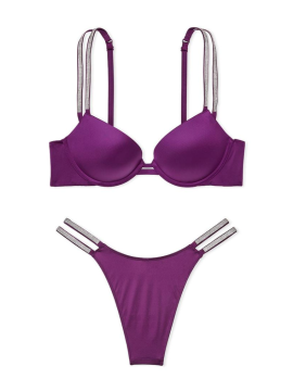 Комплект белья Very Sexy Shine Strap Push-Up Bra Diamonds Set