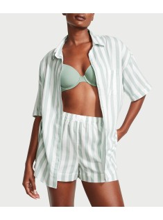 Піжама Modal-Cotton Short Pajama Set Seasalt Green Stripes