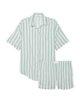 Пижама Modal-Cotton Short Pajama Set Seasalt Green Stripes