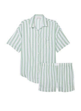 Піжама Modal-Cotton Short Pajama Set Seasalt Green Stripes