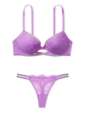 Комплект белья Shine Cradle Lace Push-Up Bra Purple Paradise Set