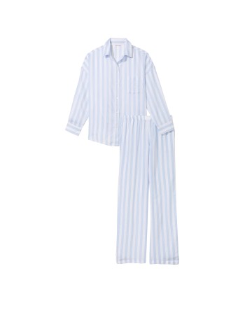 Піжама Cotton-Modal Long Pj Set Blue Crescent Stripe