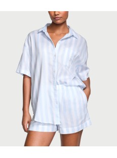 Піжама Modal-Cotton Short Pajama Set Blue Crescent Stripe