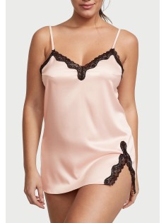 Пеньюар Tease Satin Lace-Trim Mini Slip Purest Pink