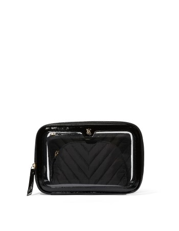 Косметичка 3в1 3-Piece Makeup Bag Black logo VS