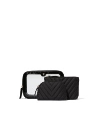 Косметичка 3в1 3-Piece Makeup Bag Black logo VS