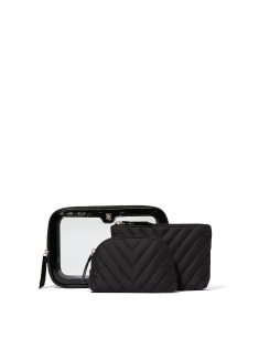 Косметичка 3в1 3-Piece Makeup Bag Black logo VS