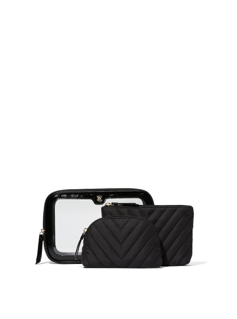 Косметичка 3в1 3-Piece Makeup Bag Black logo VS