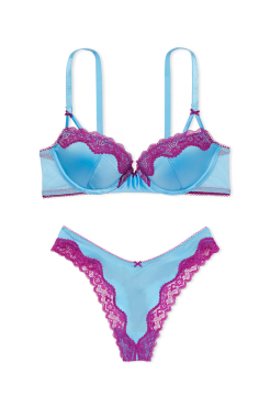 Комплект белья VICTORIA'S SECRET Tease Push-Up Bra Set Bikini Blue