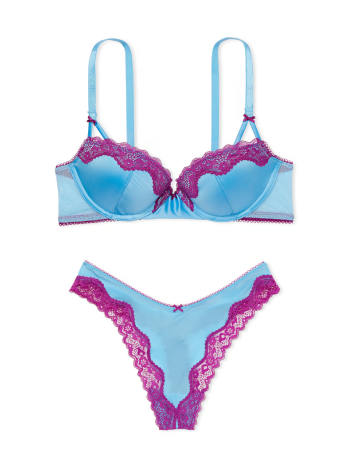 Комплект белья VICTORIA'S SECRET Tease Push-Up Bra Set Bikini Blue