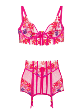 Топ + Корсет- юбка Bright Pink Love & Lemons