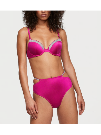 Купальник Shine-Trim Push-Up Bikini Top Brazilian Bikini Bottom Berry Blush