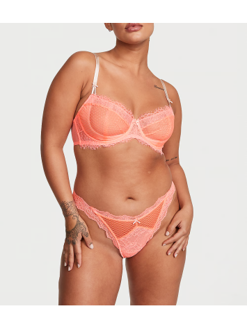 Комплект білизни Wicked Lace Unlined Balconette Bra Set Neon Nectar