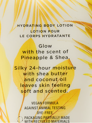 Лосьон Pineapple & Shea Natural Beauty Hydrating Body Lotion